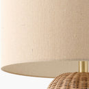 Hospitality furniture - Hand-painted Rattan Linen Table Lamp - www.oroatrade.com