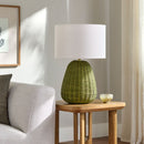 Hospitality furniture - Hand-painted Rattan Linen Table Lamp - www.oroatrade.com