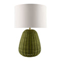 Hospitality furniture - Hand-painted Rattan Linen Table Lamp - www.oroatrade.com