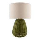 Hospitality furniture - Hand-painted Rattan Linen Table Lamp - www.oroatrade.com