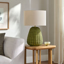 Hospitality furniture - Hand-painted Rattan Linen Table Lamp - www.oroatrade.com