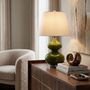 Contract furniture - Green Glass Accent Table Lamp - www.oroatrade.com