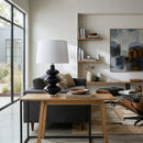 Hospitality furniture - Dark Blue Glass Table Lamp - www.oroatrade.com