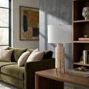 Modern European furniture - Beige Cement Linen Table Lamp - www.oroatrade.com