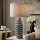 Hospitality furniture - Gold Leaf Sculpted Table Lamp - www.oroatrade.com
