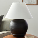 Contract furniture - Dark Gray Ceramic Table Lamp - www.oroatrade.com