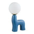 Modern European furniture - White Glass Sculptural Table Lamp - www.oroatrade.com