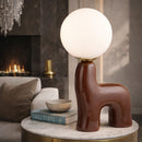 Modern European furniture - White Glass Sculptural Table Lamp - www.oroatrade.com