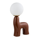 Modern European furniture - White Glass Sculptural Table Lamp - www.oroatrade.com