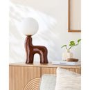 Modern European furniture - White Glass Sculptural Table Lamp - www.oroatrade.com