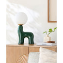 Modern European furniture - White Glass Sculptural Table Lamp - www.oroatrade.com