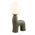 Modern European furniture - White Glass Sculptural Table Lamp - www.oroatrade.com