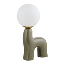Modern European furniture - White Glass Sculptural Table Lamp - www.oroatrade.com