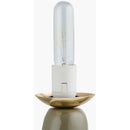 Modern European furniture - White Glass Sculptural Table Lamp - www.oroatrade.com