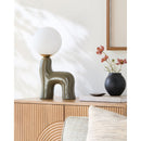 Modern European furniture - White Glass Sculptural Table Lamp - www.oroatrade.com