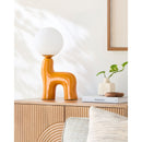 Modern European furniture - White Glass Sculptural Table Lamp - www.oroatrade.com