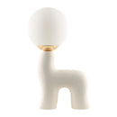 Modern European furniture - White Glass Sculptural Table Lamp - www.oroatrade.com