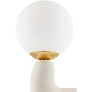 Modern European furniture - White Glass Sculptural Table Lamp - www.oroatrade.com