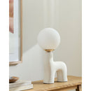 Modern European furniture - White Glass Sculptural Table Lamp - www.oroatrade.com