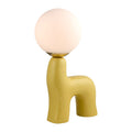 Modern European furniture - White Glass Sculptural Table Lamp - www.oroatrade.com