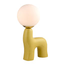 Modern European furniture - White Glass Sculptural Table Lamp - www.oroatrade.com