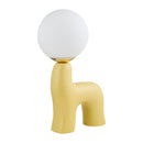 Modern European furniture - White Glass Sculptural Table Lamp - www.oroatrade.com