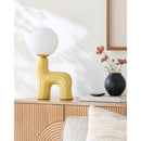Modern European furniture - White Glass Sculptural Table Lamp - www.oroatrade.com