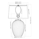 Hospitality furniture - Striped Ceramic Accent Table Lamp - www.oroatrade.com