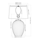 Hospitality furniture - Striped Ceramic Accent Table Lamp - www.oroatrade.com