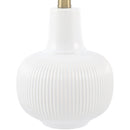 Modern European furniture - Scalloped White Linen Table Lamp - www.oroatrade.com