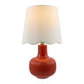 Modern European furniture - Scalloped White Linen Table Lamp - www.oroatrade.com