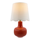 Modern European furniture - Scalloped White Linen Table Lamp - www.oroatrade.com