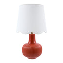 Modern European furniture - Scalloped White Linen Table Lamp - www.oroatrade.com