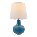 Modern European furniture - Scalloped White Linen Table Lamp - www.oroatrade.com