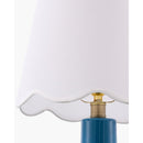 Modern European furniture - Scalloped White Linen Table Lamp - www.oroatrade.com