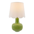 Modern European furniture - Scalloped White Linen Table Lamp - www.oroatrade.com