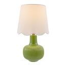 Modern European furniture - Scalloped White Linen Table Lamp - www.oroatrade.com