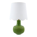 Modern European furniture - Scalloped White Linen Table Lamp - www.oroatrade.com