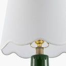 Modern European furniture - Scalloped White Linen Table Lamp - www.oroatrade.com