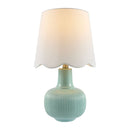 Modern European furniture - Scalloped White Linen Table Lamp - www.oroatrade.com