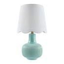 Modern European furniture - Scalloped White Linen Table Lamp - www.oroatrade.com