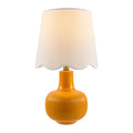Modern European furniture - Scalloped White Linen Table Lamp - www.oroatrade.com