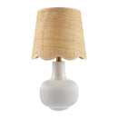 Modern European furniture - Scalloped Beige Jute Table Lamp - www.oroatrade.com