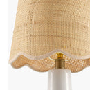 Modern European furniture - Scalloped Beige Jute Table Lamp - www.oroatrade.com