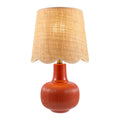 Modern European furniture - Scalloped Beige Jute Table Lamp - www.oroatrade.com
