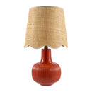 Modern European furniture - Scalloped Beige Jute Table Lamp - www.oroatrade.com