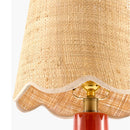 Modern European furniture - Scalloped Beige Jute Table Lamp - www.oroatrade.com