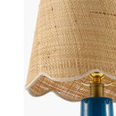 Modern European furniture - Scalloped Beige Jute Table Lamp - www.oroatrade.com