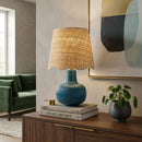 Modern European furniture - Scalloped Beige Jute Table Lamp - www.oroatrade.com