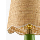 Modern European furniture - Scalloped Beige Jute Table Lamp - www.oroatrade.com